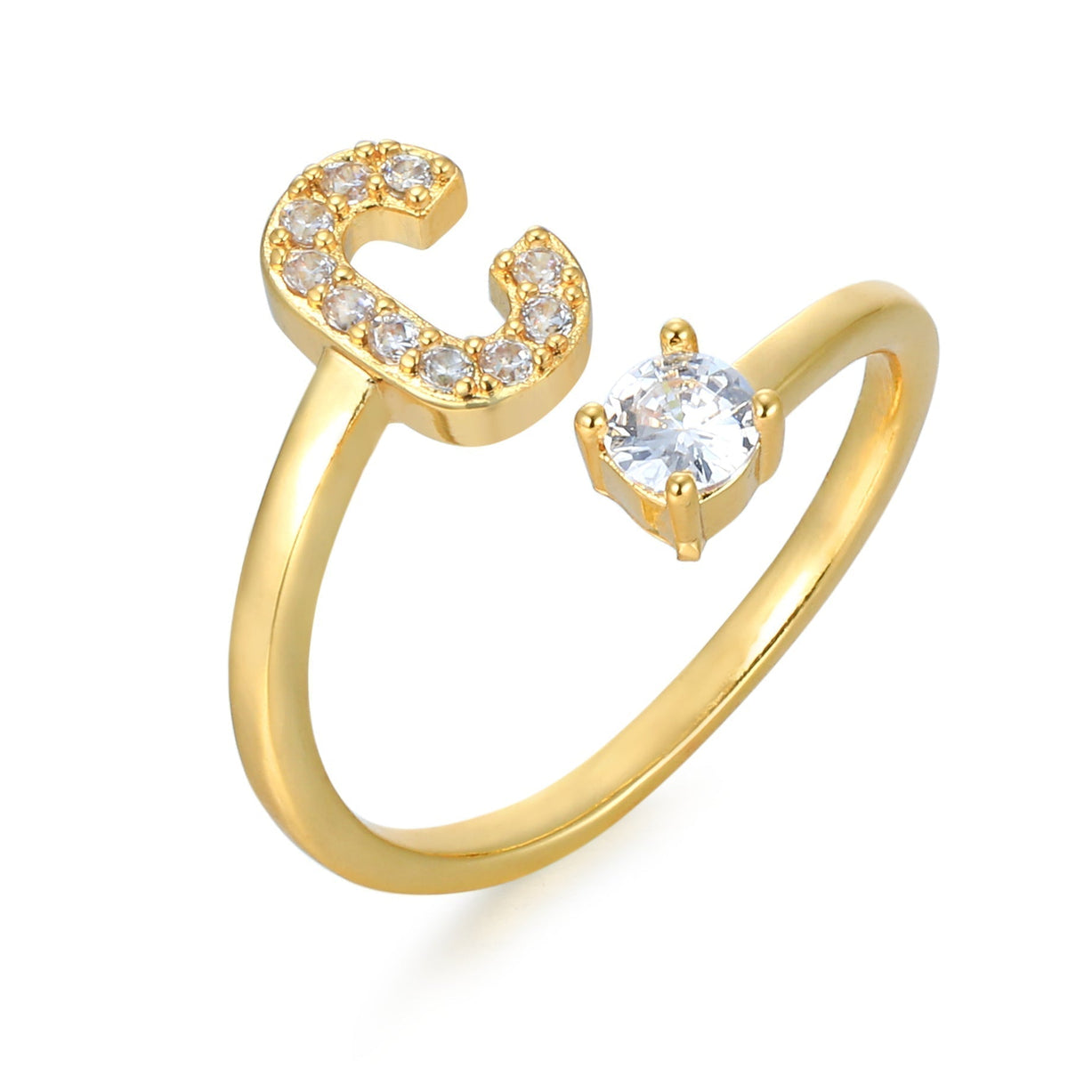 Eleganter, personalisierbarer Monogramm-Ring