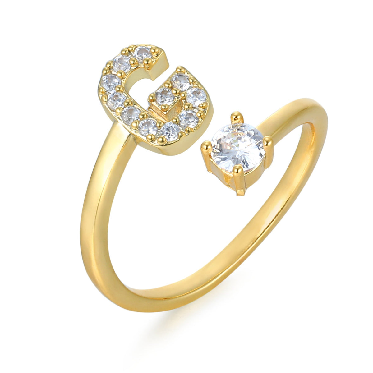 Eleganter, personalisierbarer Monogramm-Ring