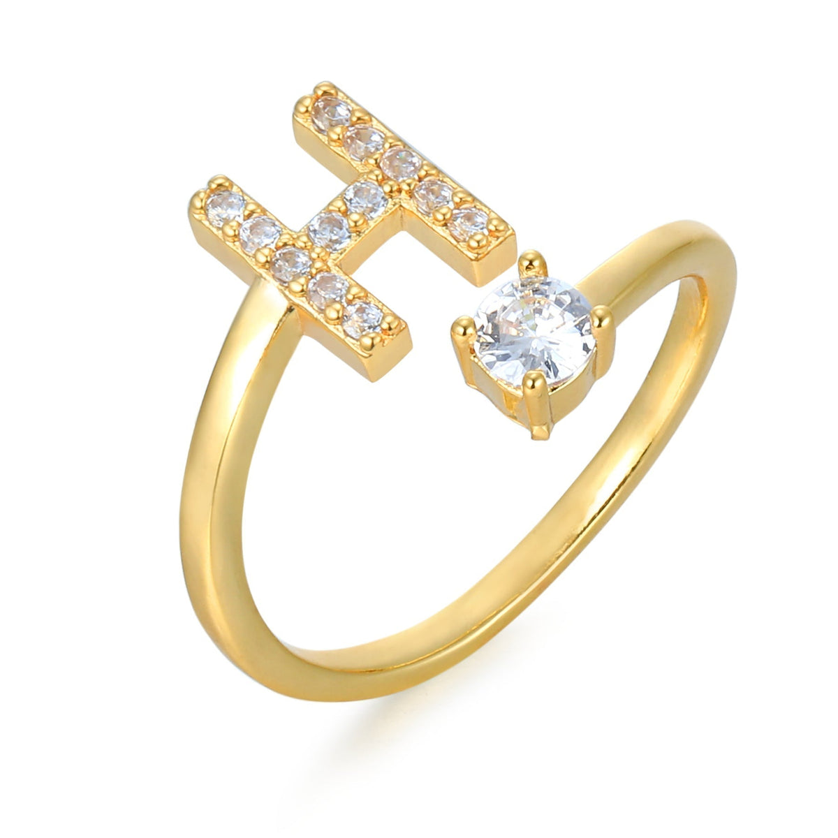Eleganter, personalisierbarer Monogramm-Ring