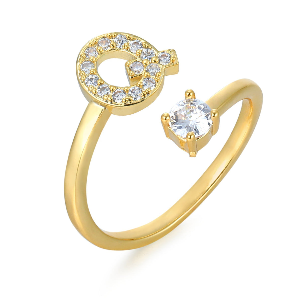 Eleganter, personalisierbarer Monogramm-Ring