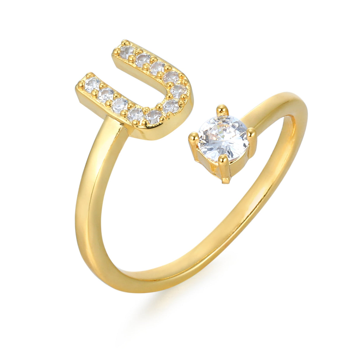 Eleganter, personalisierbarer Monogramm-Ring