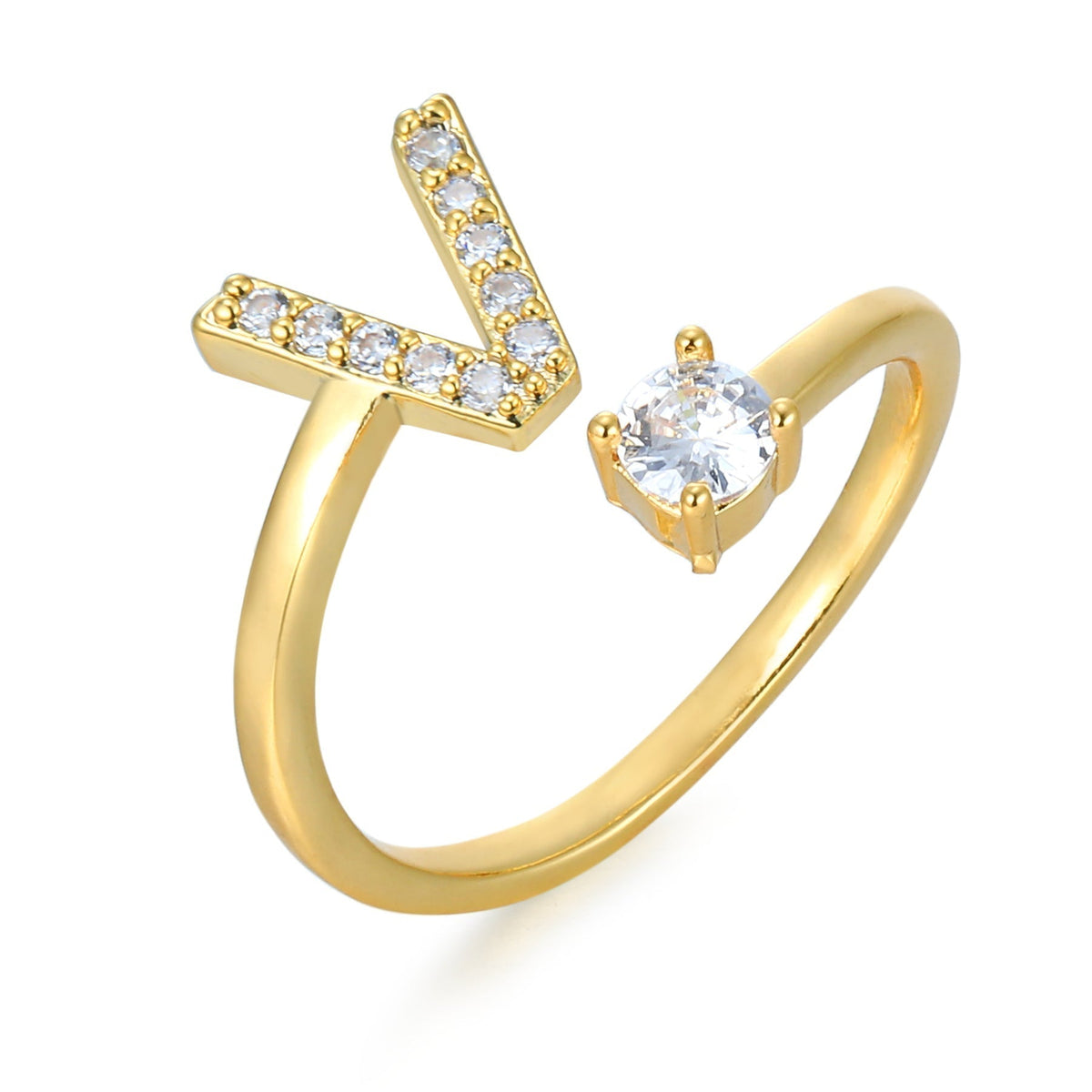Eleganter, personalisierbarer Monogramm-Ring