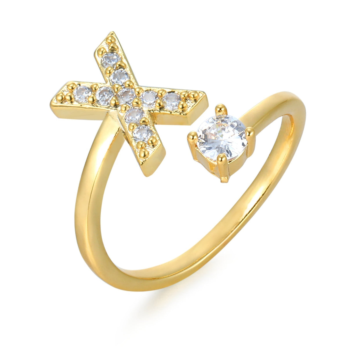 Eleganter, personalisierbarer Monogramm-Ring
