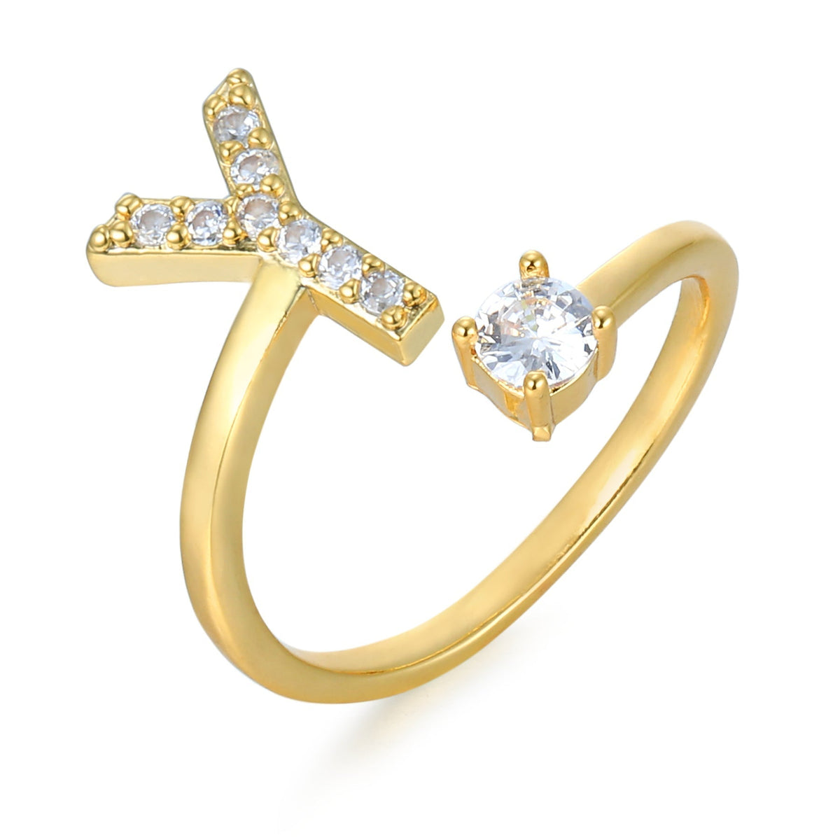 Eleganter, personalisierbarer Monogramm-Ring
