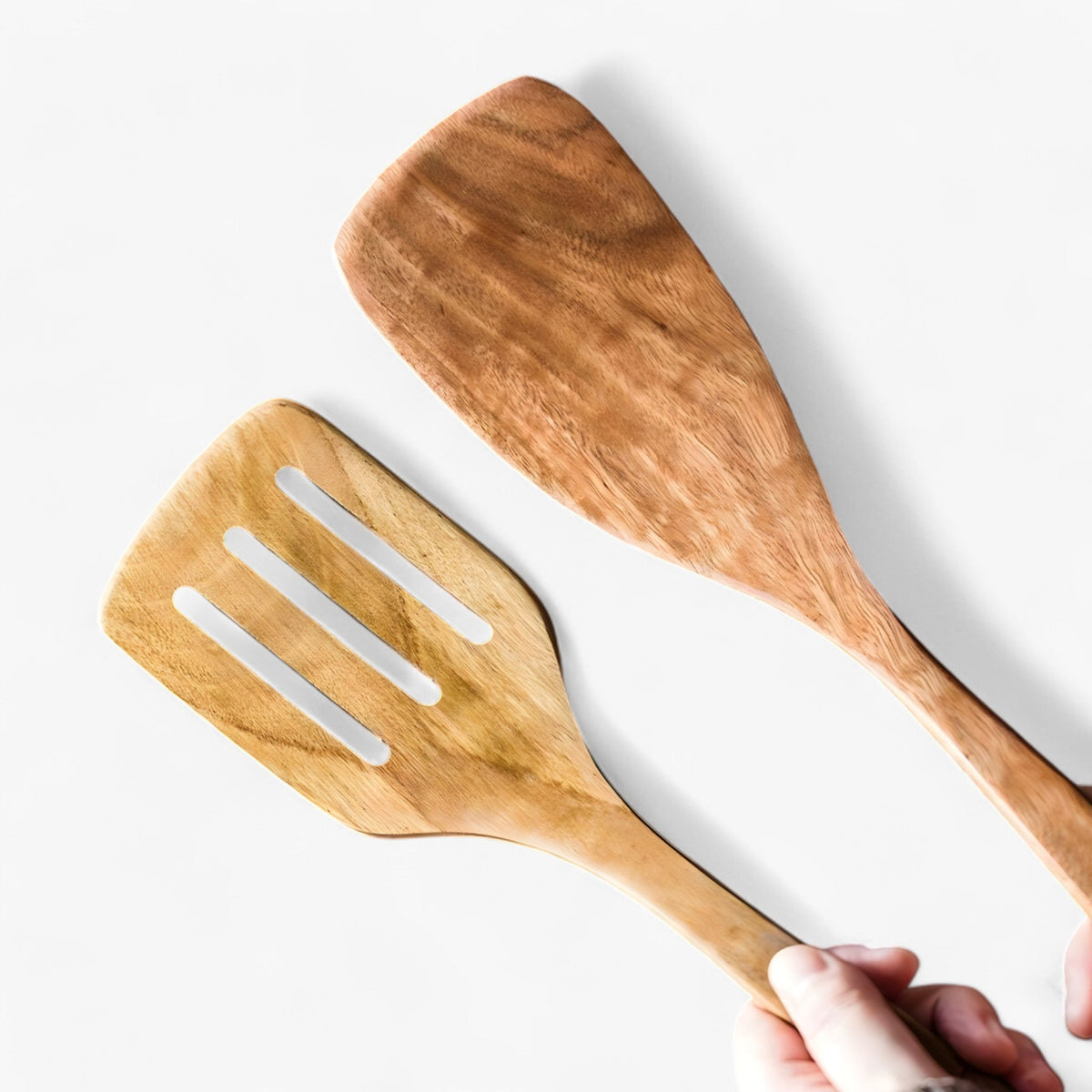 Elegantes Teakholz-Küchenhelfer-Set – 9-teilig, mit Halter