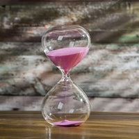 Elegante Sanduhr aus Glas mit buntem Sand – 5–60 Minuten Zeiteinstellungen, ideal für Dekoration und Meditation