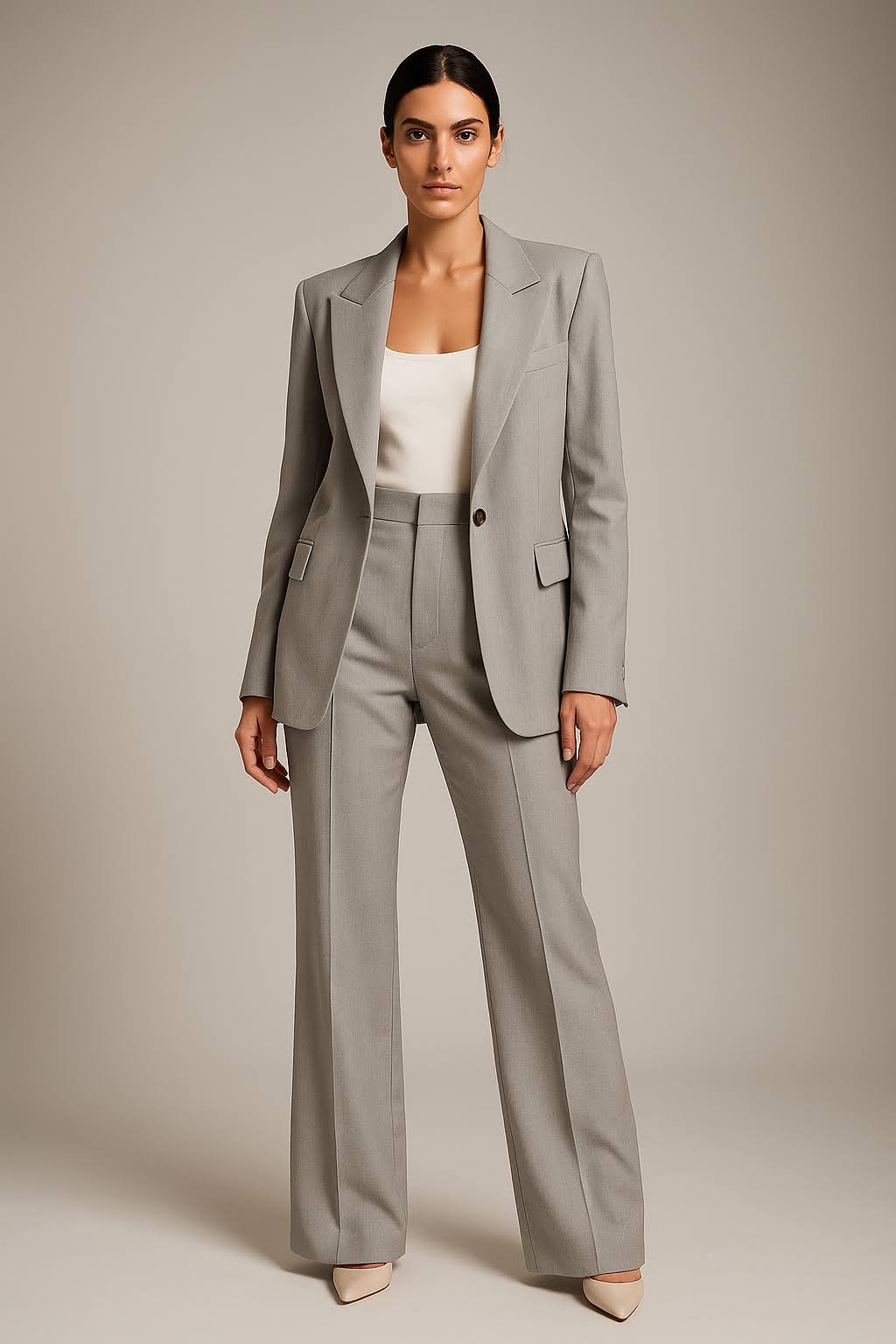 Eleganter Damenanzug: Zweiteiler aus Blazer und Hose