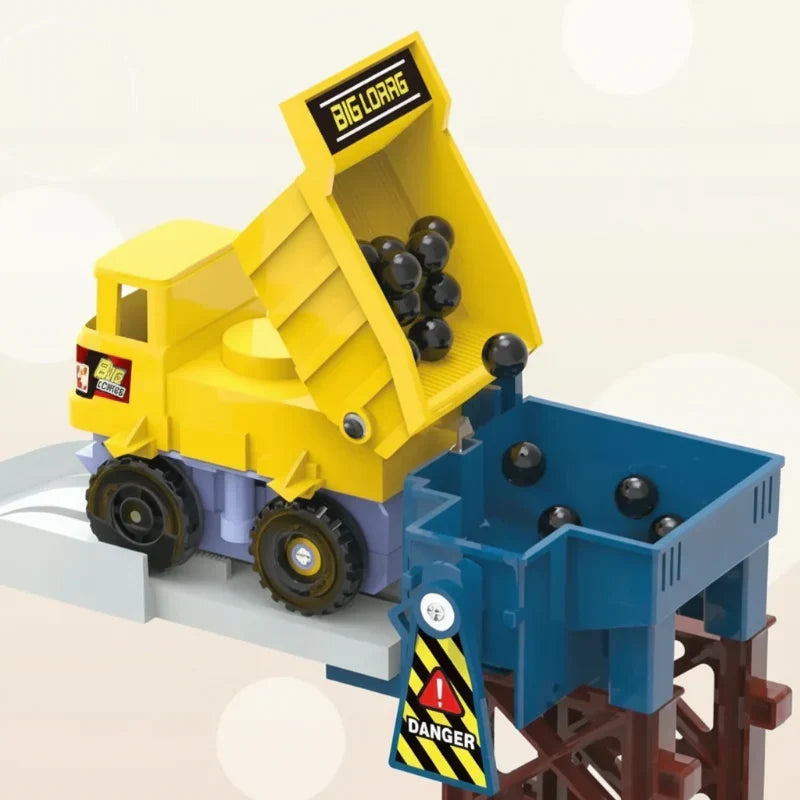 Elektrisches Baustellen- und Rennbahn-Set für Kinder