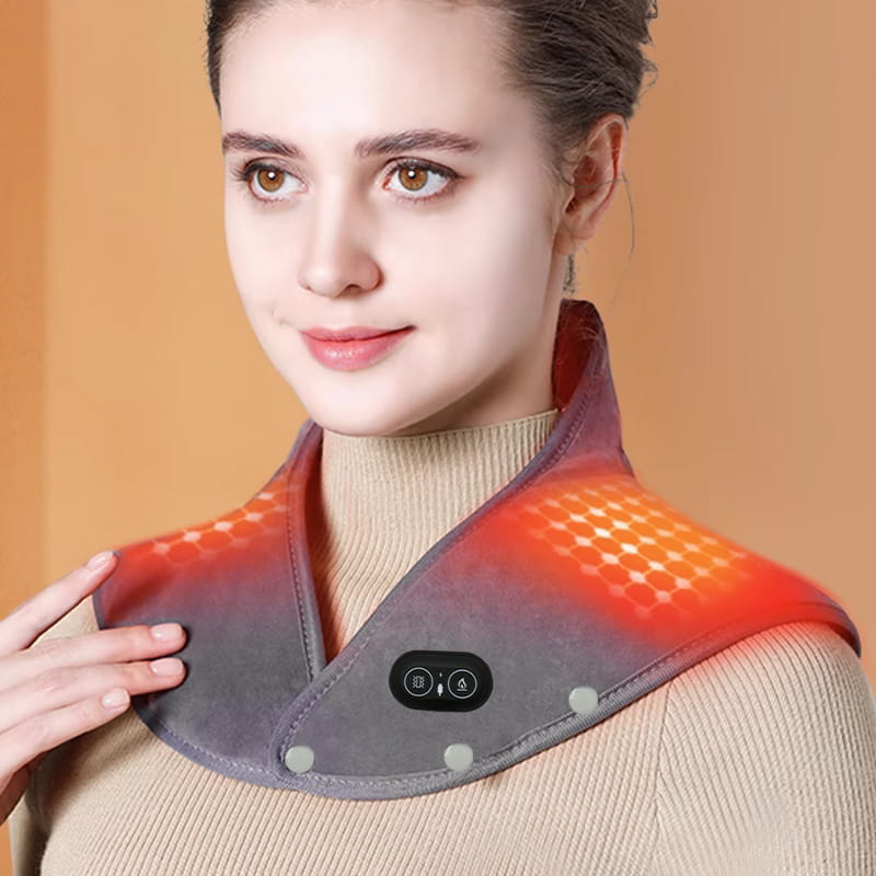 Elektrisches Heizkissen für Nacken und Schultern mit Vibration