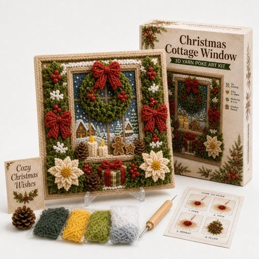 Vorgestanztes 3D-Weihnachtsgarnkunst-Set