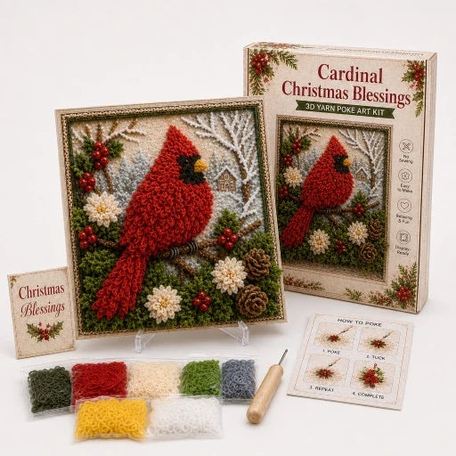 Vorgestanztes 3D-Weihnachtsgarnkunst-Set