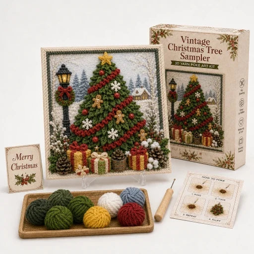 Vorgestanztes 3D-Weihnachtsgarnkunst-Set