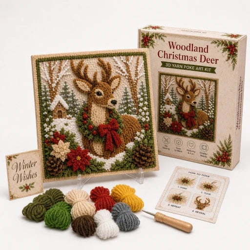 Vorgestanztes 3D-Weihnachtsgarnkunst-Set