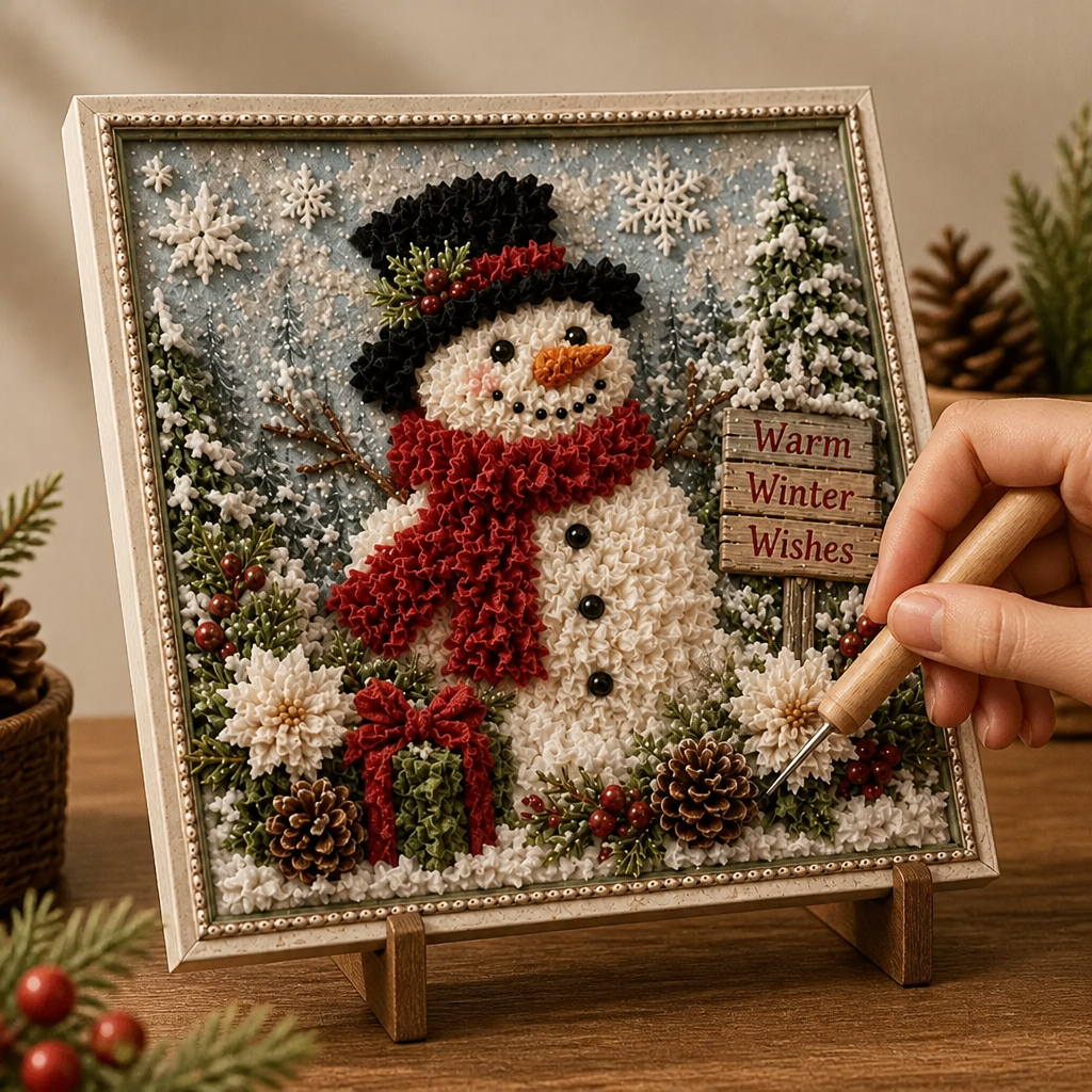 Vorgestanztes 3D-Weihnachtsgarnkunst-Set