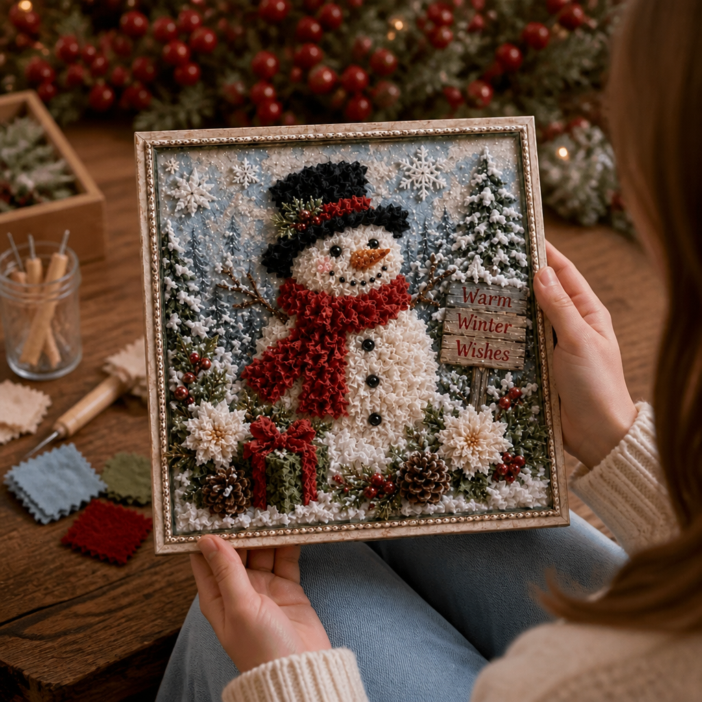 Vorgestanztes 3D-Weihnachtsgarnkunst-Set