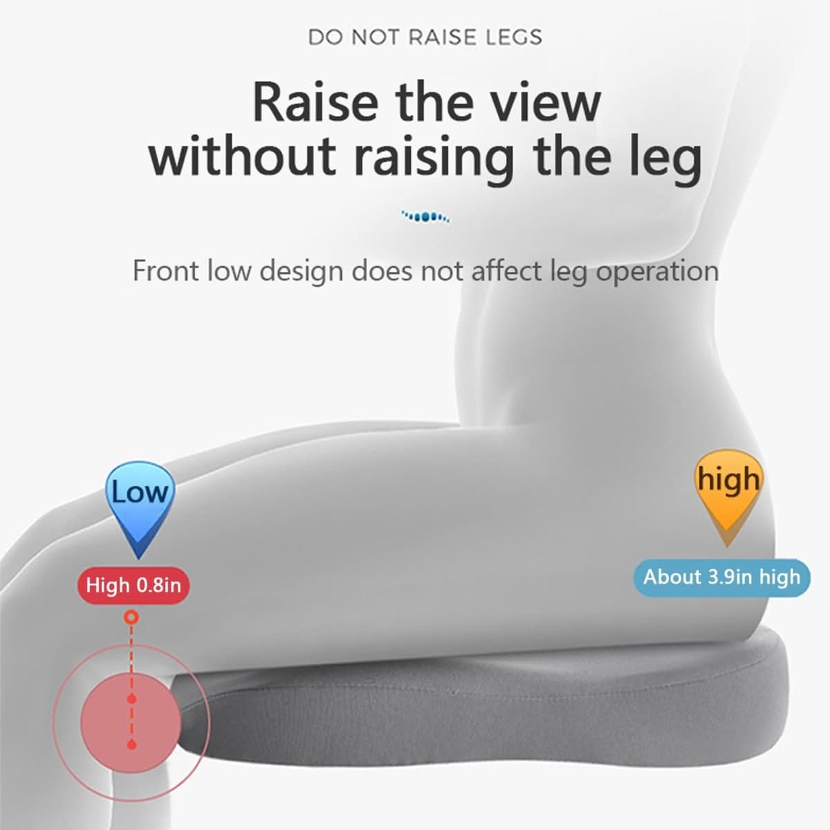 Ergonomisches Autositzkissen für bessere Sicht und Komfort