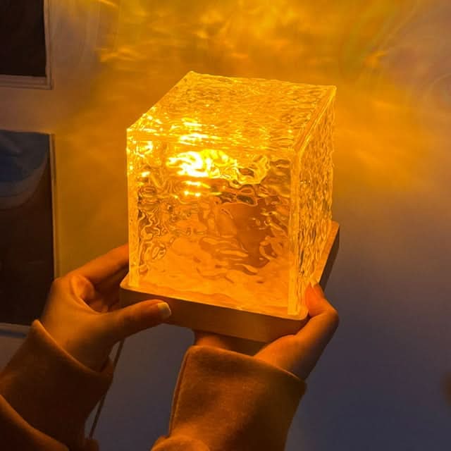 Glas-Würfellampe im nordischen Stil mit Stimmungslicht