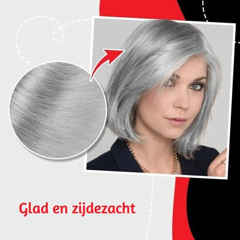 Silbergraue Haarfarbe