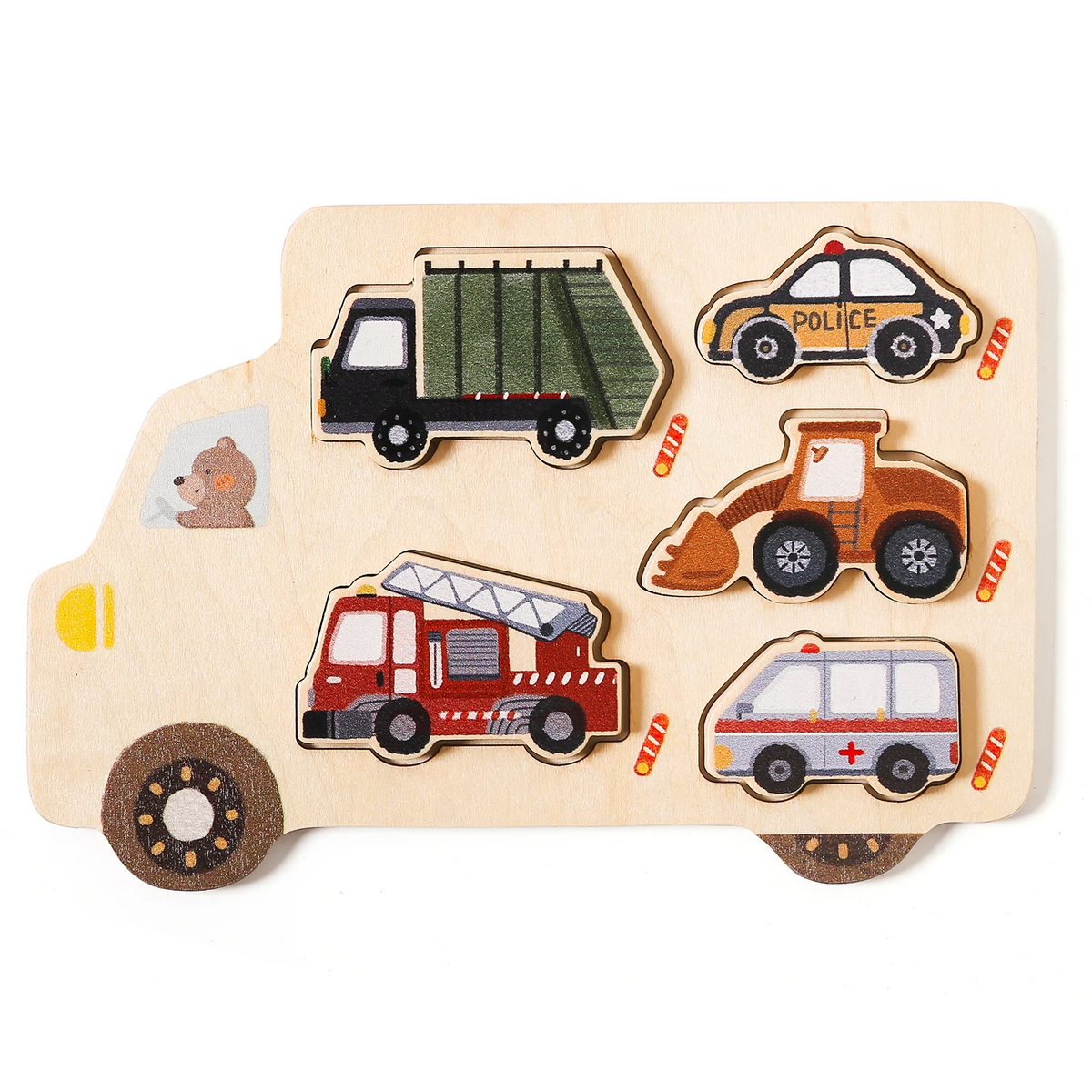 Montessori-Holzpuzzle für Kindergartenkinder
