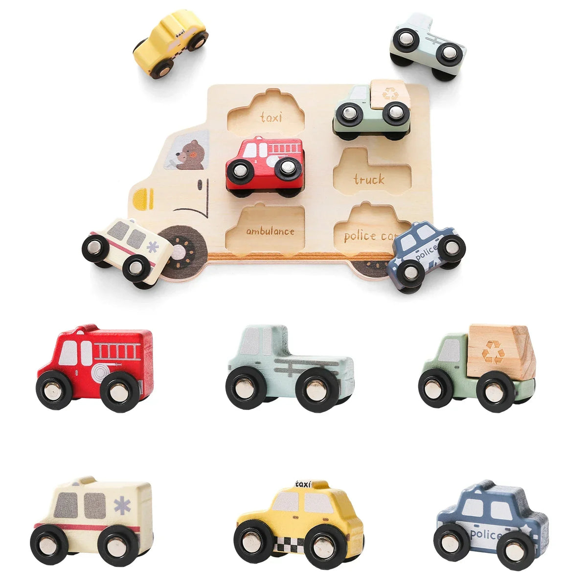 Montessori-Holzpuzzle für Kindergartenkinder