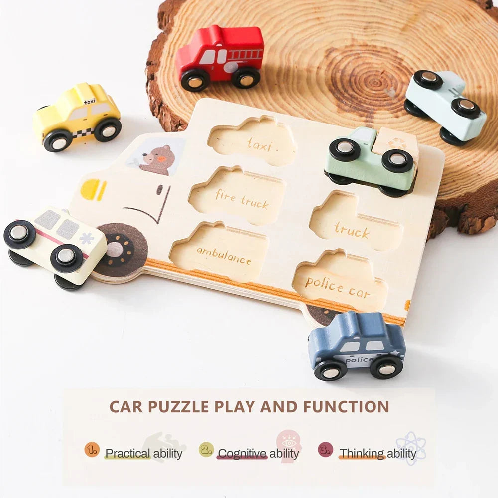 Montessori-Holzpuzzle für Kindergartenkinder