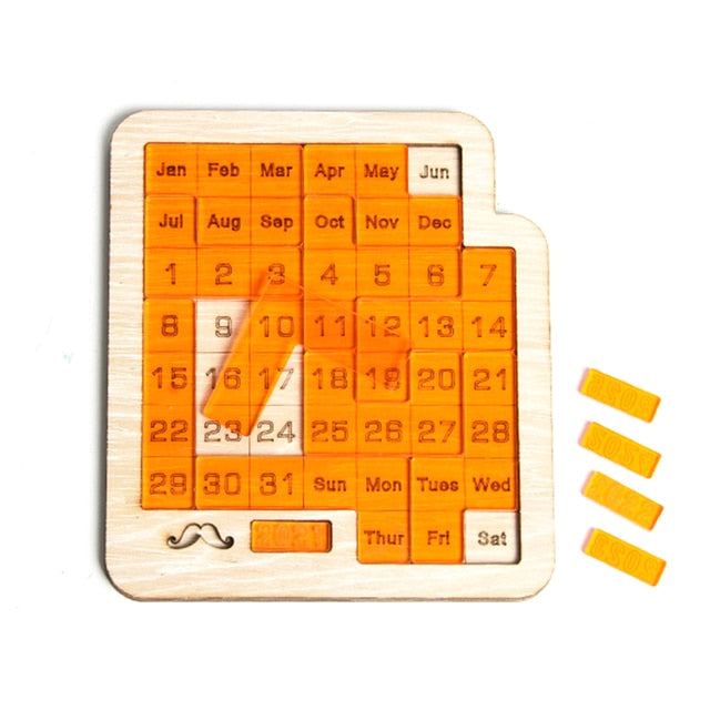 Ewiger Kalender Holzpuzzle-Spiel