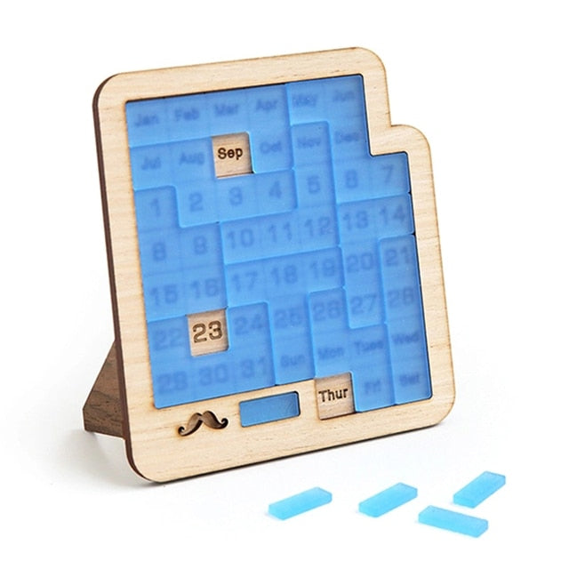 Ewiger Kalender Holzpuzzle-Spiel