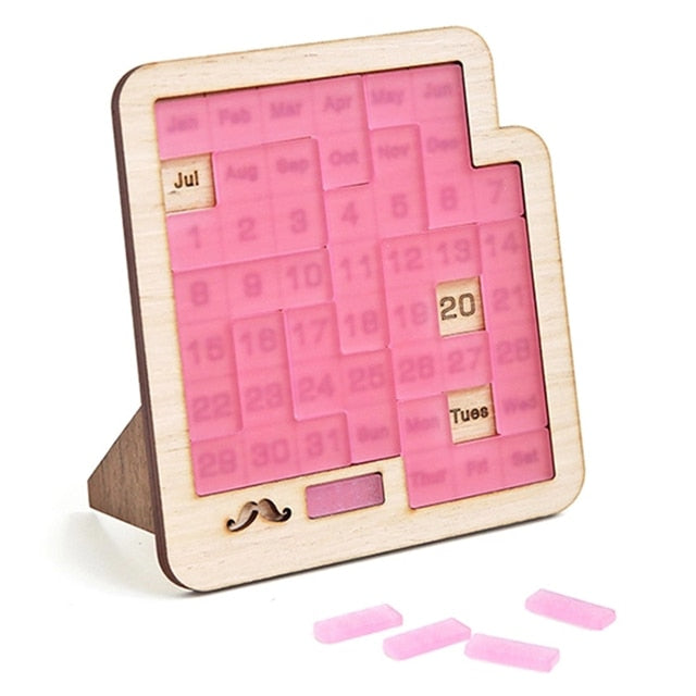 Ewiger Kalender Holzpuzzle-Spiel