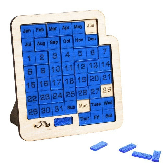 Ewiger Kalender Holzpuzzle-Spiel