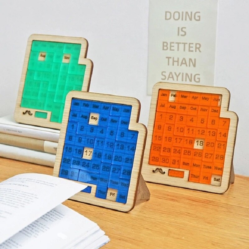 Ewiger Kalender Holzpuzzle-Spiel