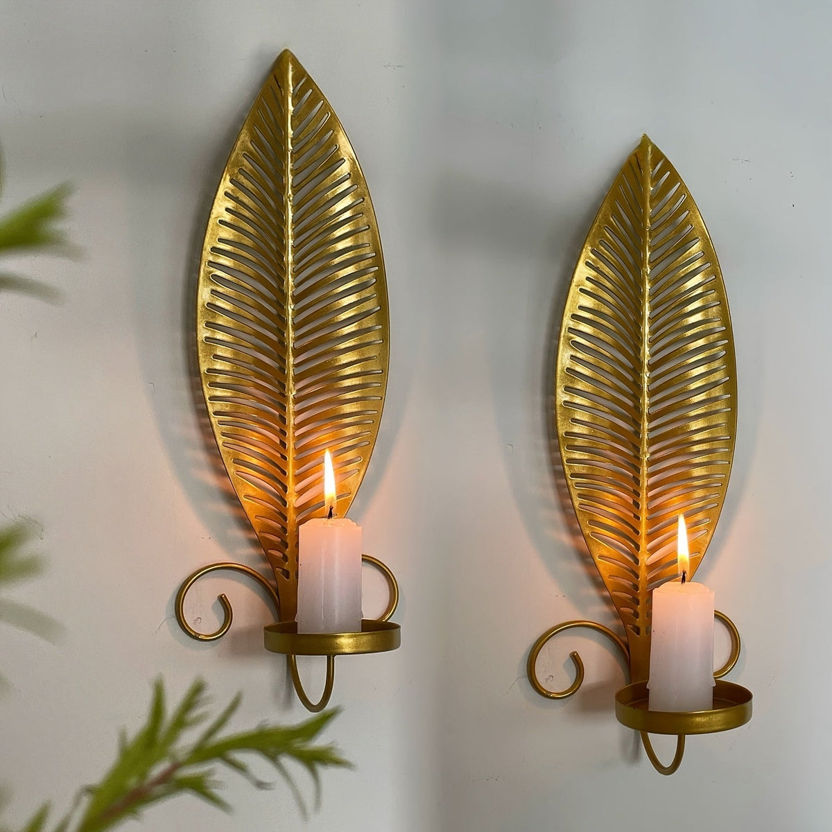 Wandlampe mit Blattmuster für moderne Innenräume