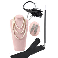 Schwarzes 1920er-Jahre Accessoire-Set