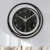 Schwarze Acryl-Wanduhr – Skandinavisches modernes Design