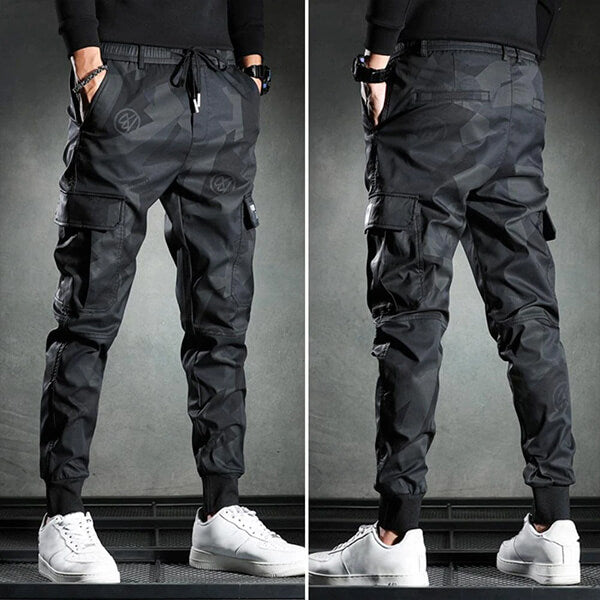 Schwarze Cargohose im Streetwear-Stil mit bequemer Passform