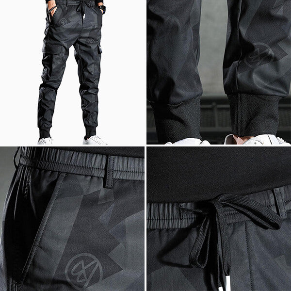 Schwarze Cargohose im Streetwear-Stil mit bequemer Passform