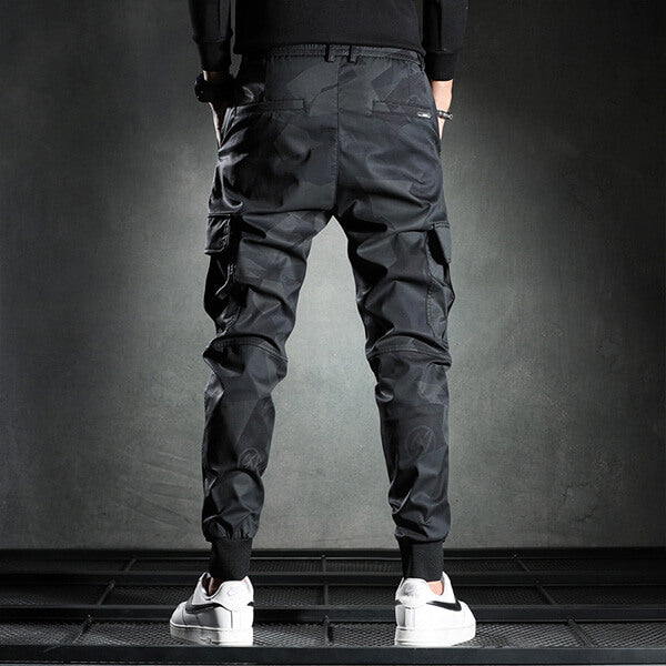 Schwarze Cargohose im Streetwear-Stil mit bequemer Passform