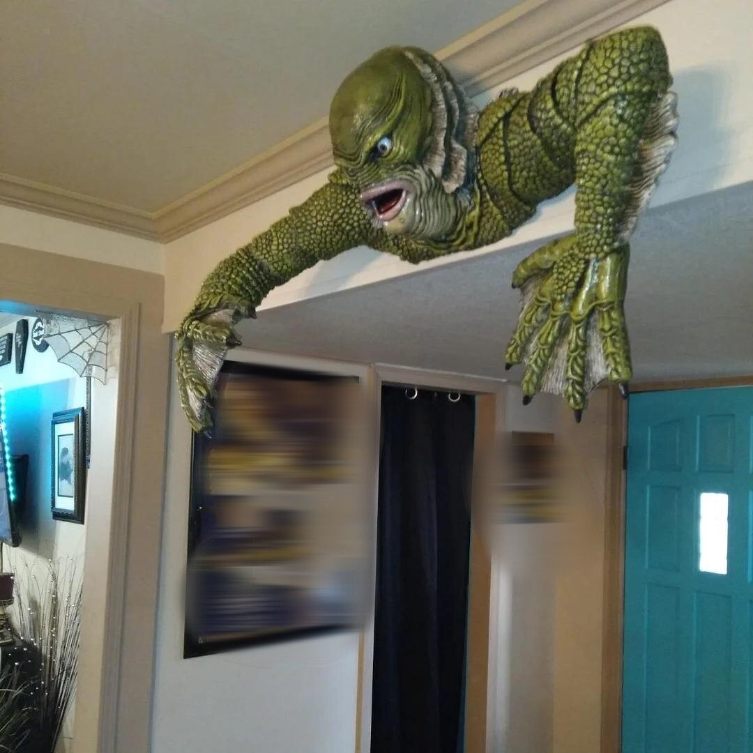 Schrecken vom Amazonas Statue – Garten- und Aussendekoration, Halloween-Monsterfigur