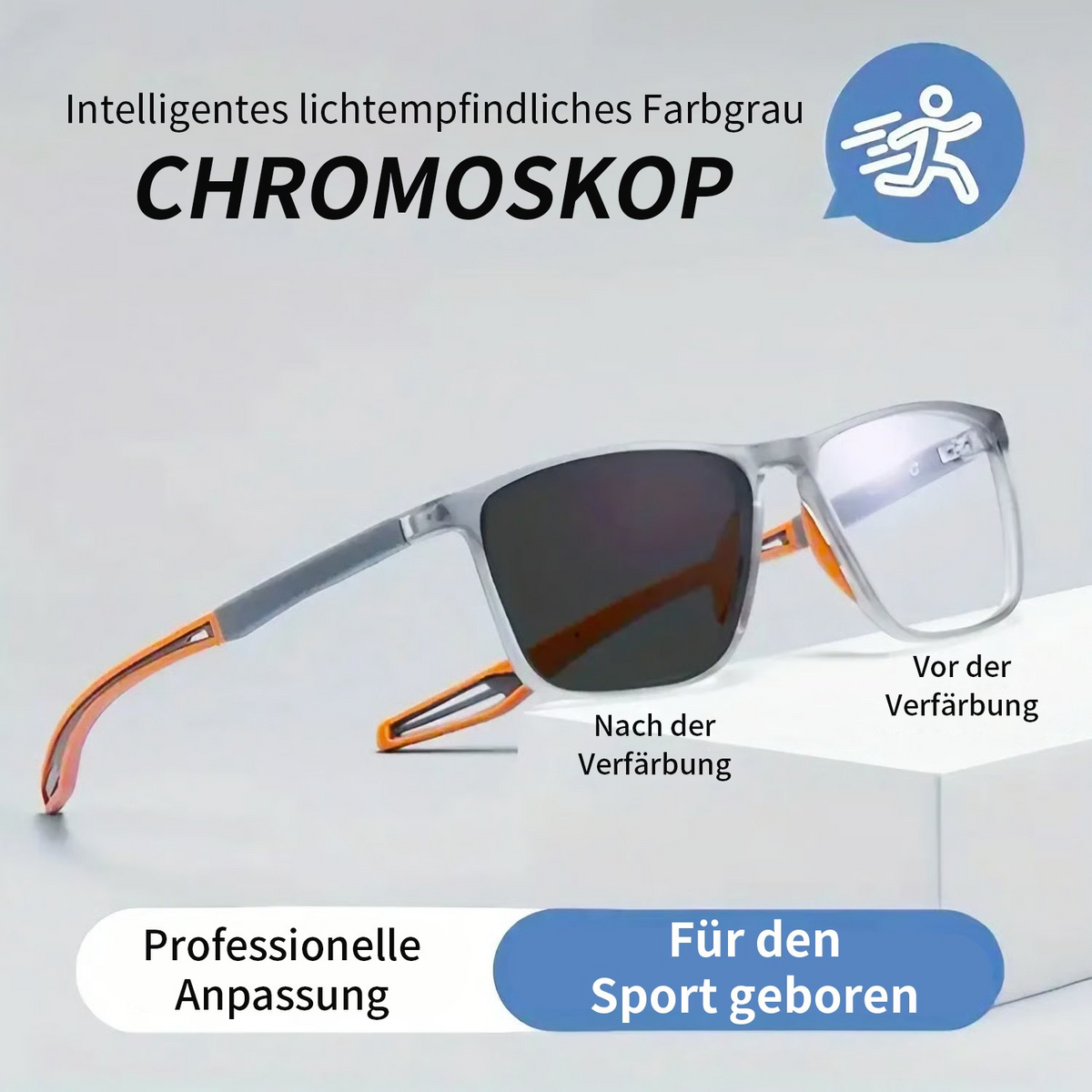 Selbsttönende Bifokalbrille | Stilvolle adaptive Gläser