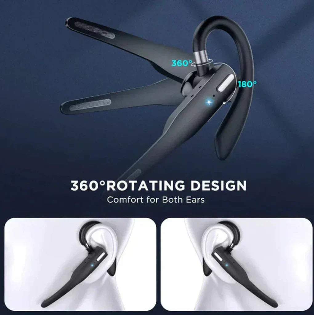 Bluetooth 5.1 Ohrbügel-Headset für Herren mit Dual-Mikrofon