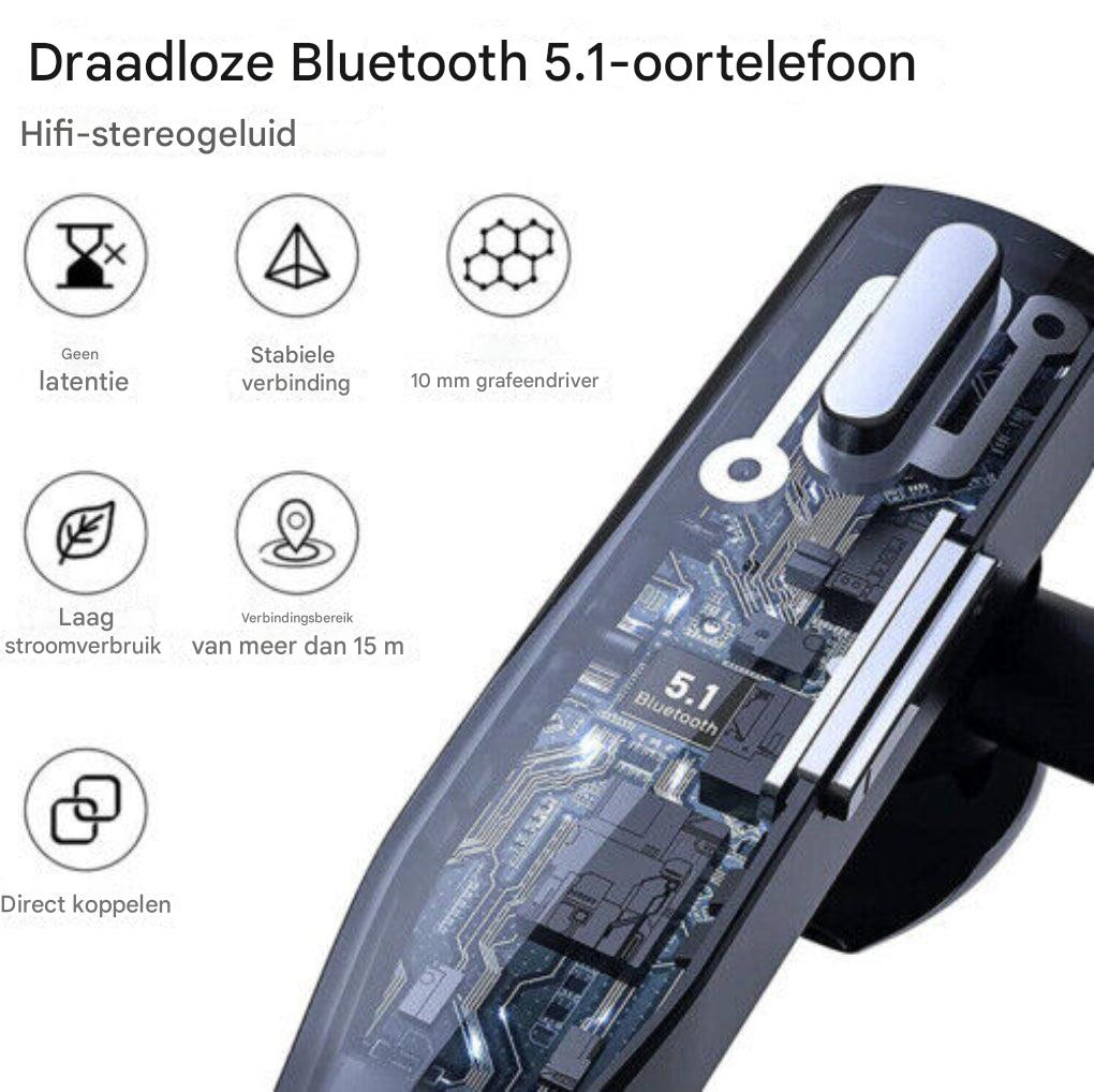 Bluetooth 5.1 Ohrbügel-Headset für Herren mit Dual-Mikrofon
