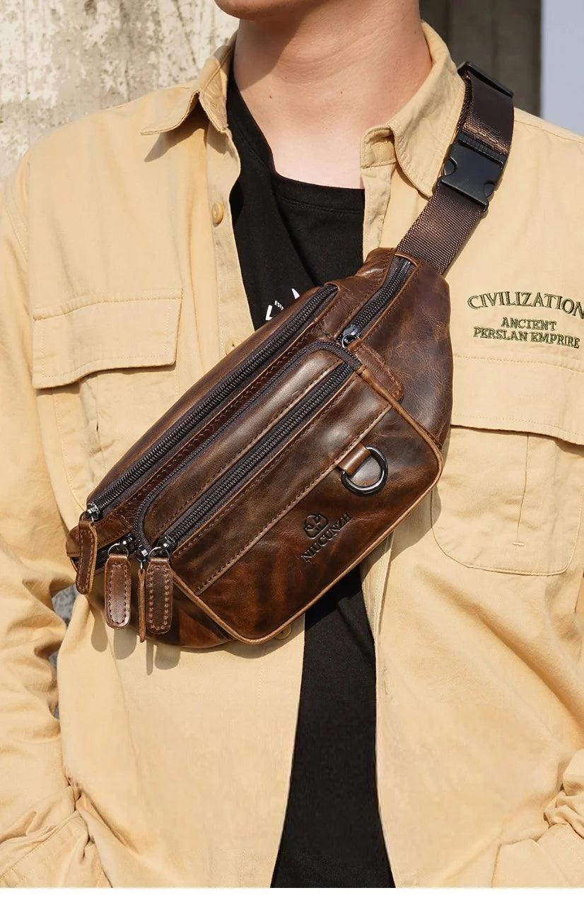 Herren Leder-Gürteltasche