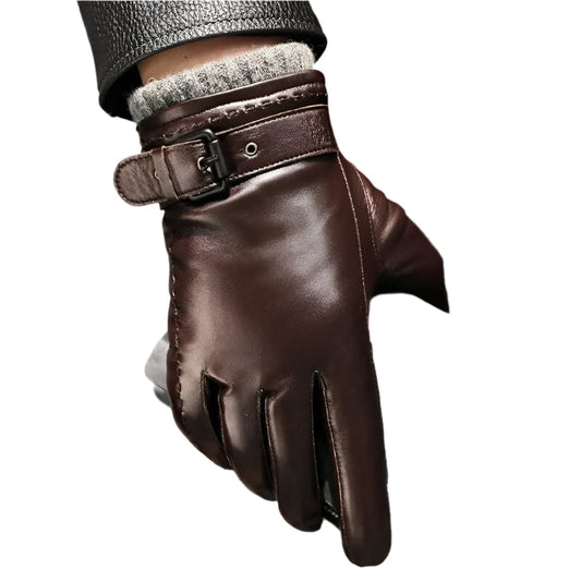 Herren-Lederhandschuhe mit Kaschmirfutter