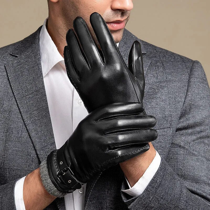 Herren-Lederhandschuhe mit Kaschmirfutter