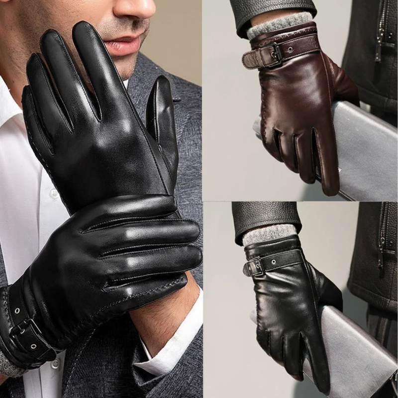 Herren-Lederhandschuhe mit Kaschmirfutter
