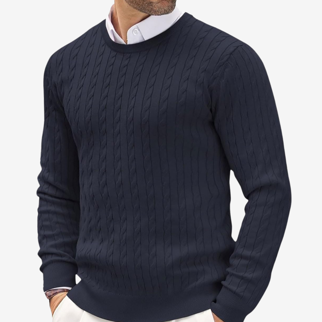 Herren-Zopfstrickpullover