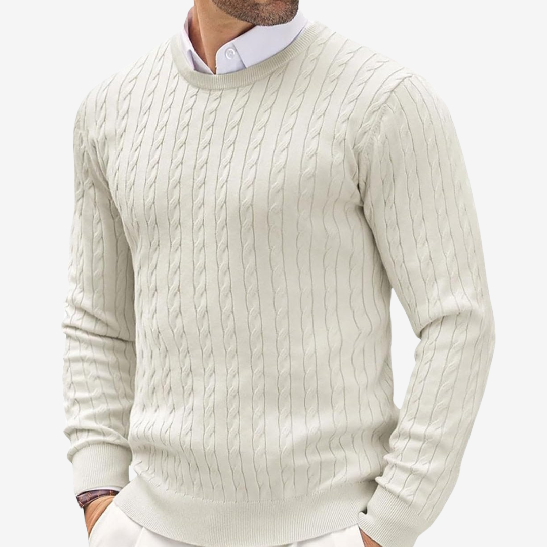 Herren-Zopfstrickpullover