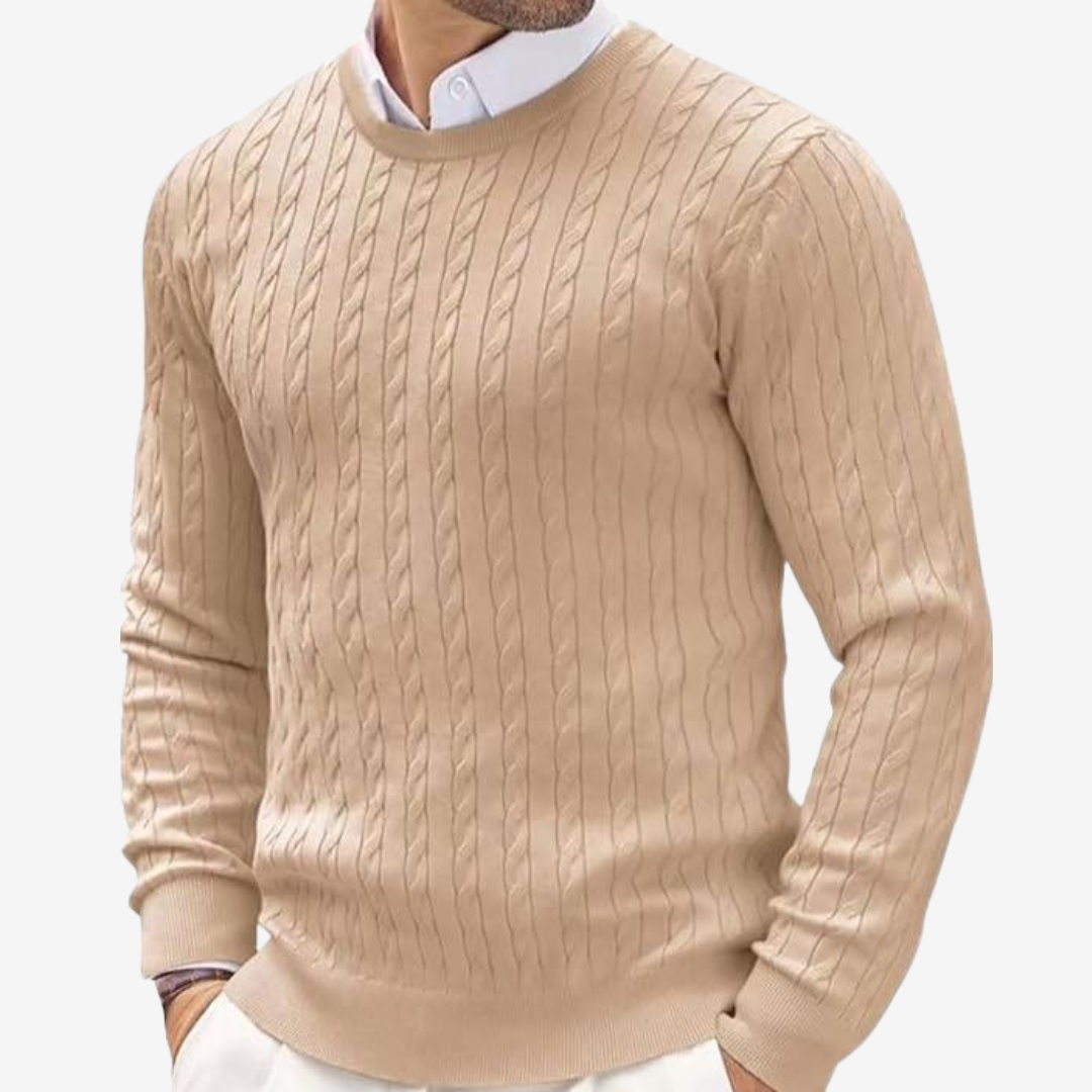 Herren-Zopfstrickpullover