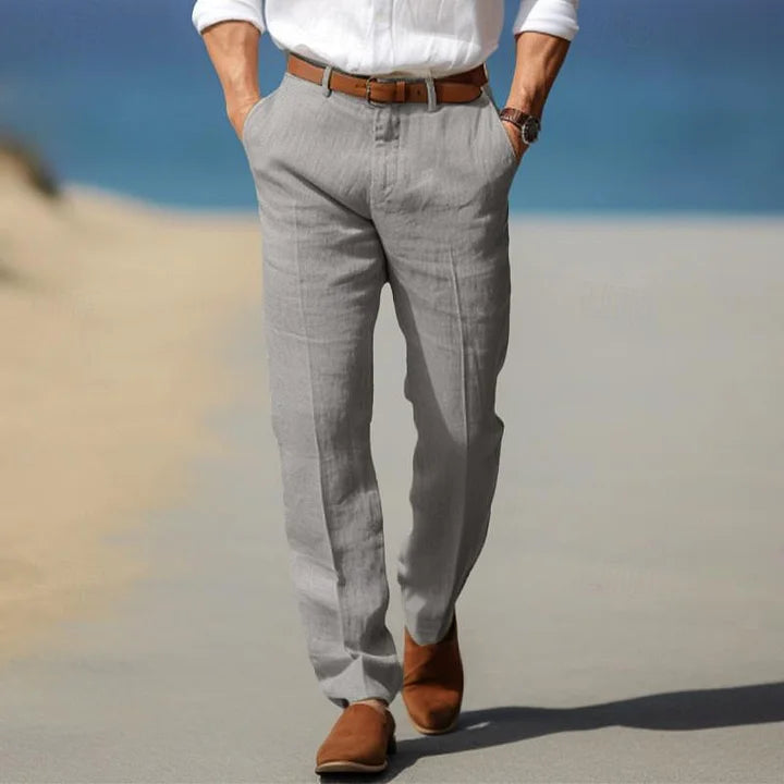 Klassische Freizeithose für Herren mit geradem Bein