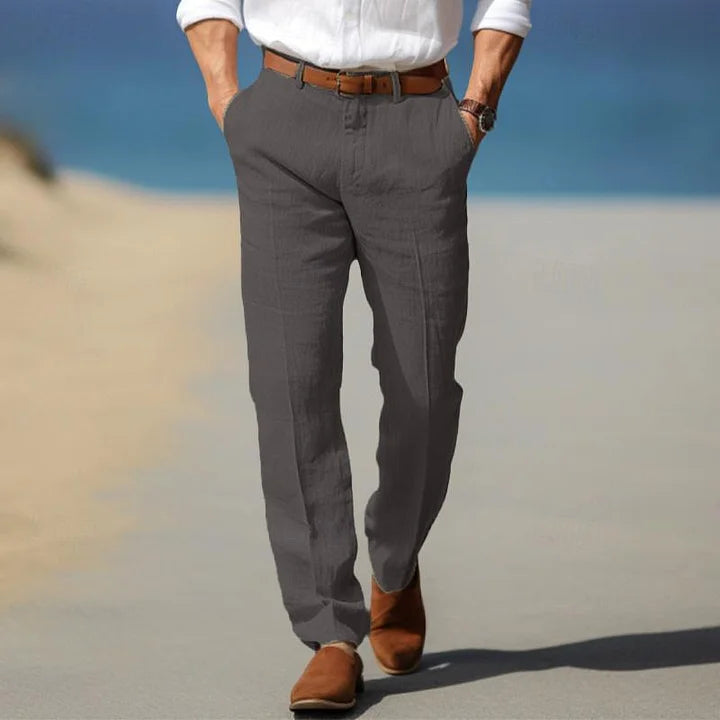 Klassische Freizeithose für Herren mit geradem Bein