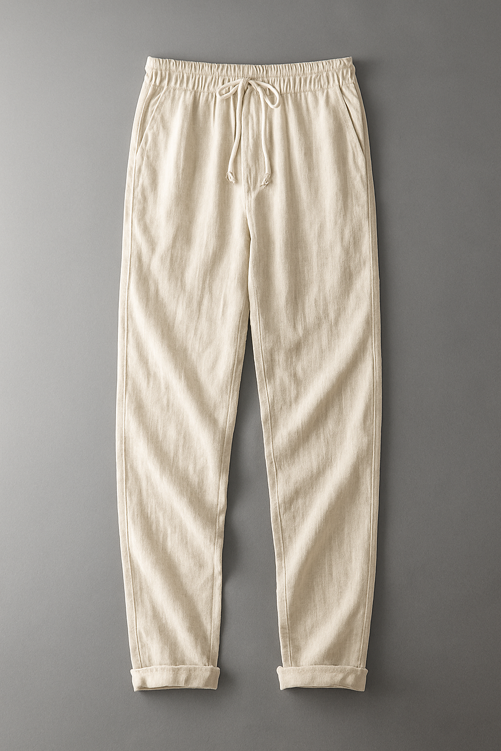 Gerade geschnittene Herrenhose mit Kordelzug